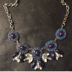 J crew Vintage rhinestone and stone elegant necklace dress up your look Iconic